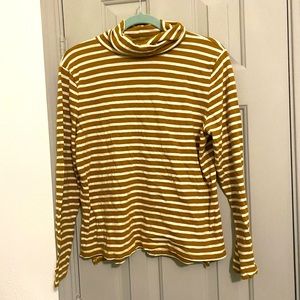 Madewell Mustard Cotton Turtleneck
